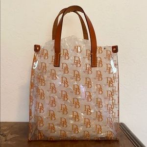 Dooney & Burke leather & plastic lunch tote